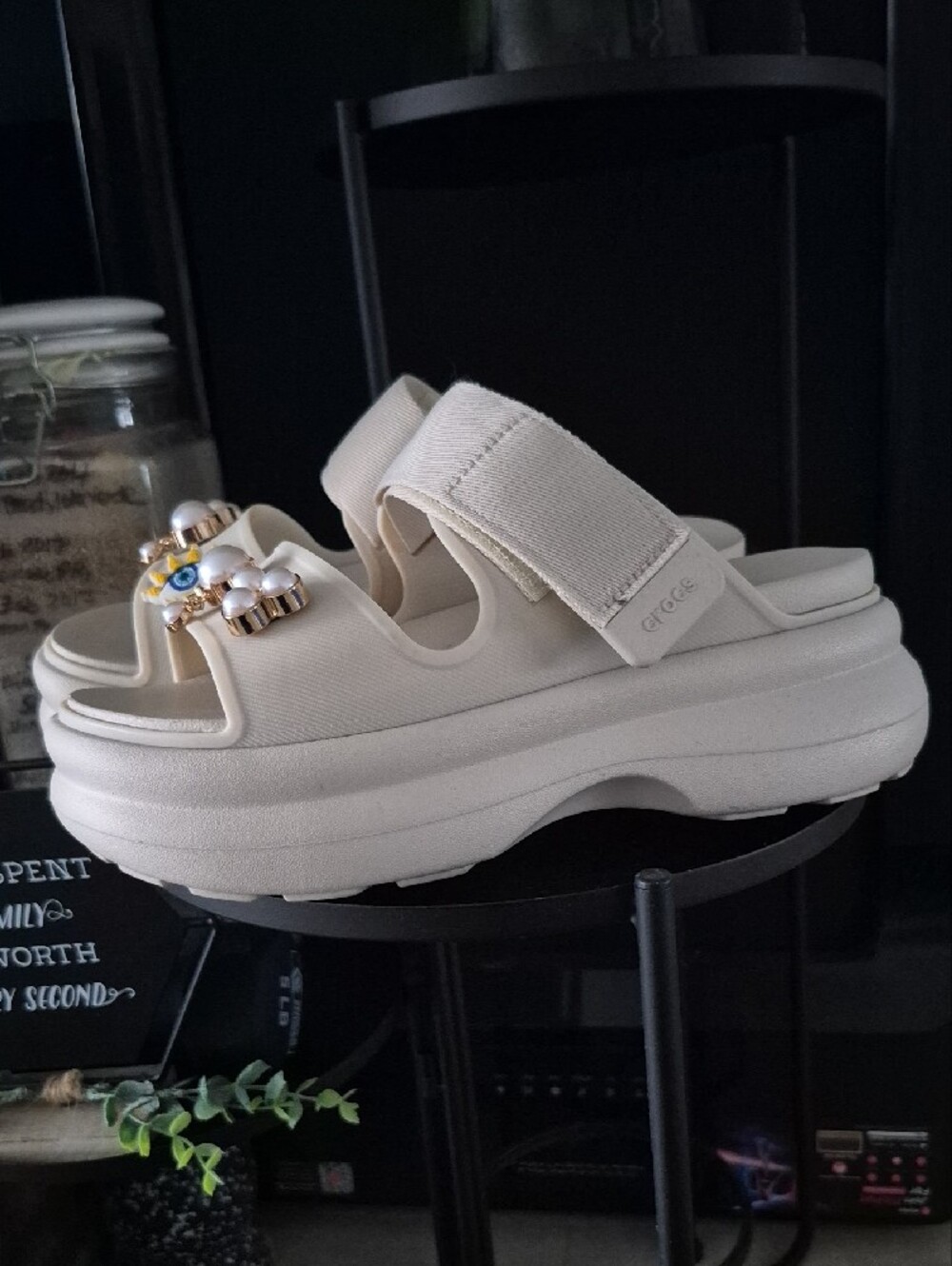 CROCS Soho Two Strap Platform Sandals (Jibbets Not Included) - Picture 2 of 5